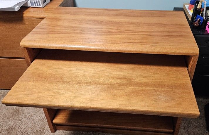 Solid Teak Computer Desk
