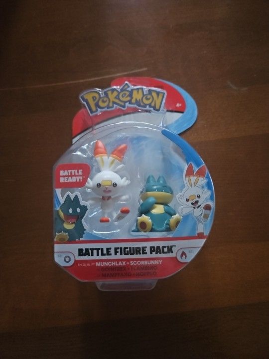 Pokemon Battle Figure MUNCHLAX + Scorbunny