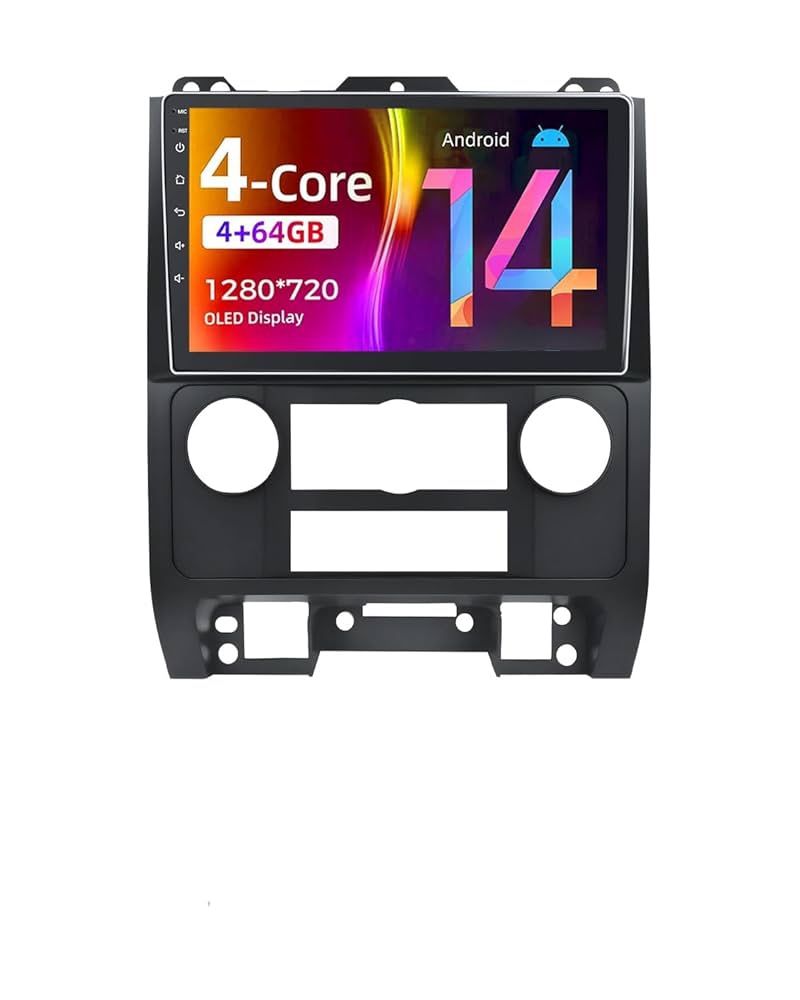 5G-WiFi (4G+64G) Car Stereo Radio for Ford Escape/Ford Kuga/Mazda Tribute 2007-2012, 9 Inches IPS HD Touch Screen Car Radio Wireless CarPlay Android A