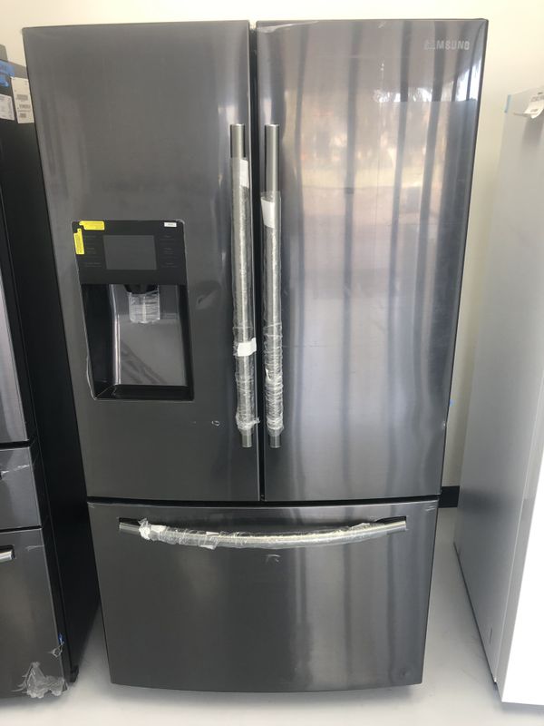 Brand New Fridge Black Stainless Steel French Door Bottom ...