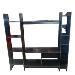 Black Modular Shelving Unit / Bookcase – Modern Storage Organizer