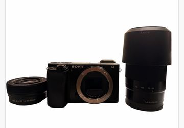 Sony Alpha Mirrorless Camera with Two Lenses