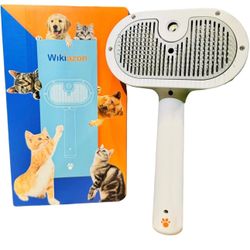 4 In 1 Cat Steam Brush, Self Cleaning & Anti Static Shedding Spray Comb, Hair Removal Misting Cat Brush, Rechargeable Steamy Grooming Comb For Dog, Es