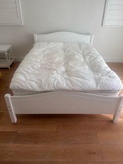 Full-size bed with mattress and padded protectors, and plus 2 nightstands