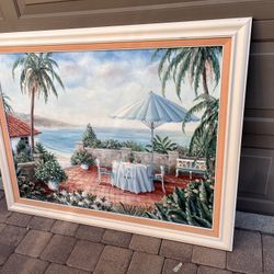 Nice Painting Beach Ocean Scene 