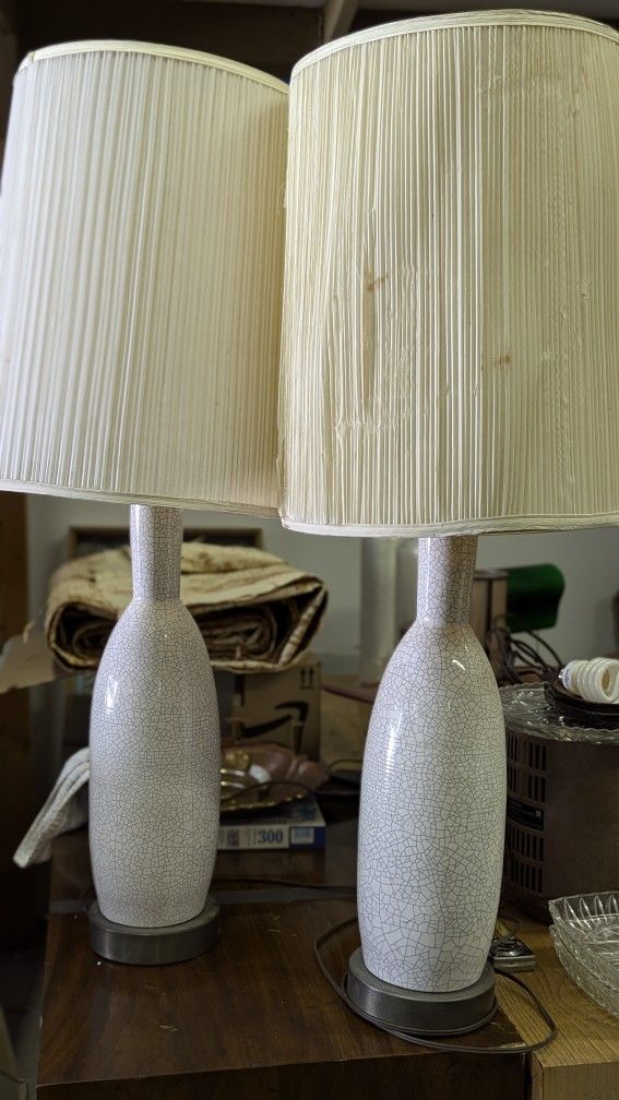 Large Vintage Mid Century Modern Lamps 