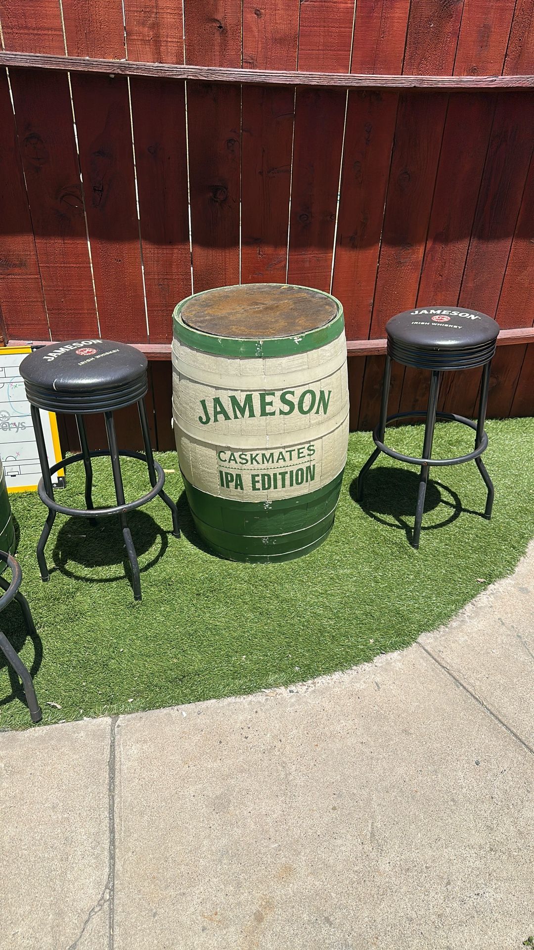 Jameson Caskmates Barrel And 2 Jameson Stools