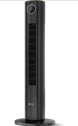 36” Tower Fan for Bedroom, 23ft/s Powerful Standing Fan with Remote, 85° Oscillating Fans for Indoors with 3 Speeds