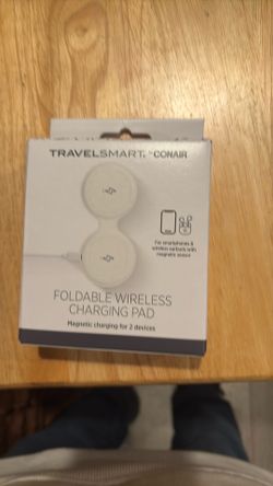Travel, smart, foldable, wireless charging pad