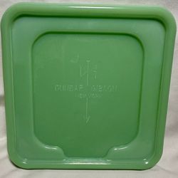 Vintage Dunbar Gibson Jadeite Uranium Glass Lid –  6" x 6" – Bright UV Glow