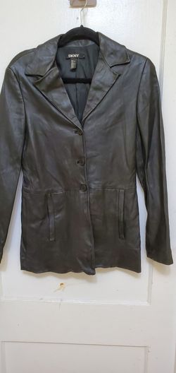 DKNY 100% Leather Blazer