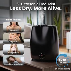 New Ultrasonic Humidifier - Filterless & Large Capacity