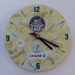 San Diego Padres 8" Wall Clock Decor NOT WORKING 