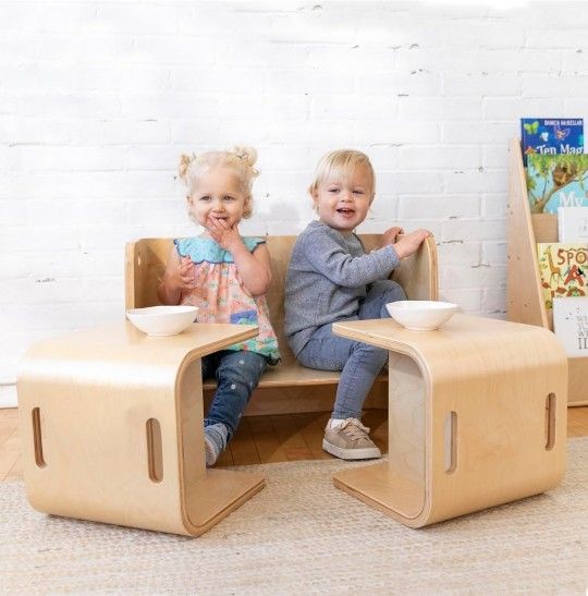 ECR4Kids Premium Bentwood Multipurpose Table and Chair Set, Kids