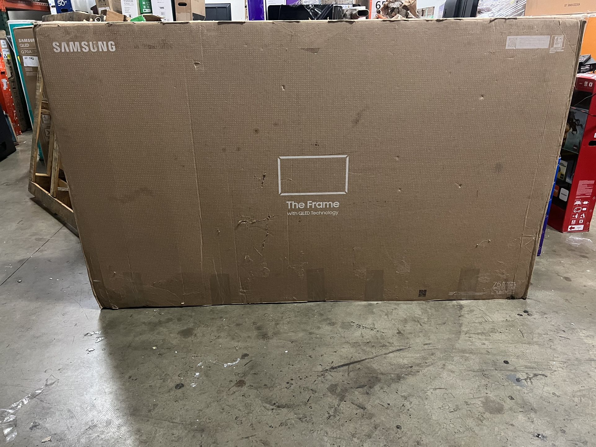 SAMSUNG 85 Inch Class QLED 4K The Frame LS03B Series Quantum HDR Art Mode Anti Reflection Matte Display Slim Fit Wall Mount Included Smart TV w/