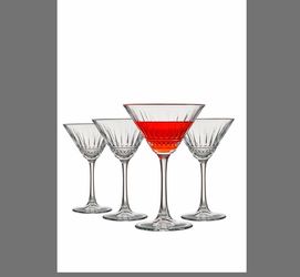 Set of 6 martinis glasses cocktail cups
