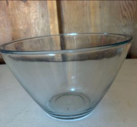 Clear glass bowl