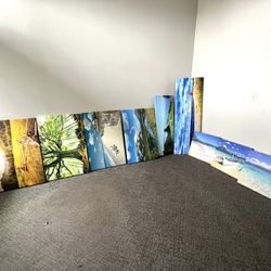 Collection of iCanvas Scenic Landscape Canvas Pieces. Sizes vary. Price listed is for ALL pieces.