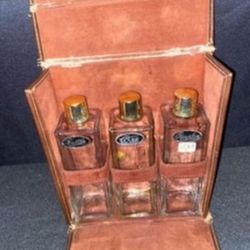 Vintage Leather Traveling Beverage Case