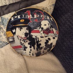 This Is A Collection Plate. On The The First It Said Pumper 19. On The Back Said The Captain