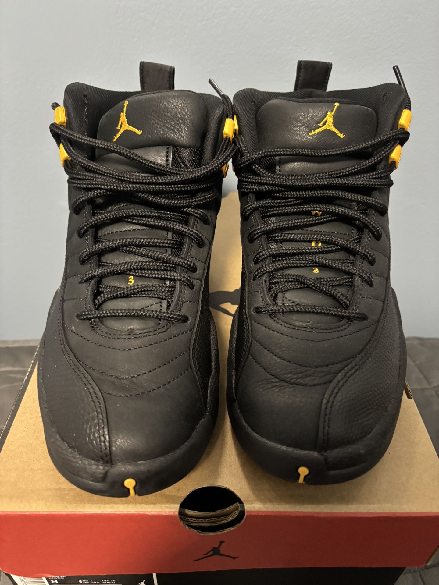 Jordan 12 Black Taxi Size 8