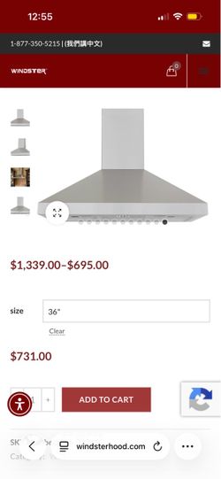 Kitchen exhaust fan 36” brand new $500