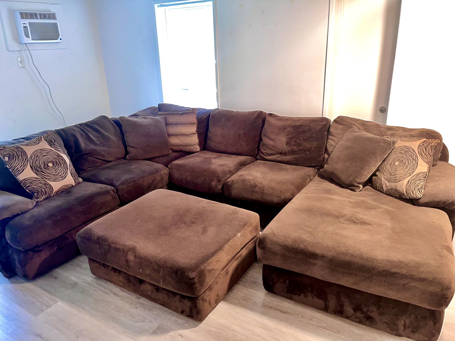 Huge Sectional Couch and Ottoman