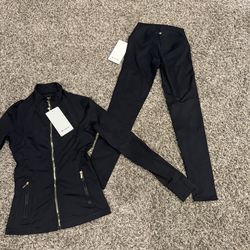 Black and gold Lulu lemon set