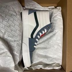 Vans Varsity Canvas Blue Green SK8 Hi 9.5