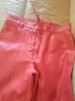 Authentic 90's International Male red leather pants