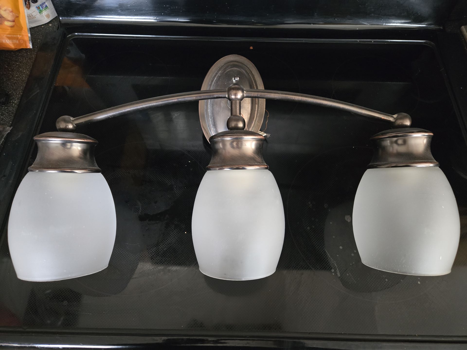 Nice pewter looking light fixture