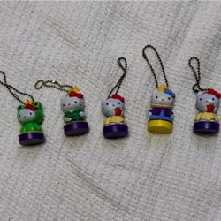 
5 Hello Kitty Dreamy Cosplay Taiwan Limited Edition Keychain Stamps