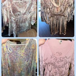 Ladies Bohemian Floral Long Sleeve Shirt Bundle $30