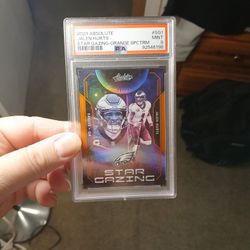 2023 Jalen Hurts Orange Parallel /75. Psa 9.