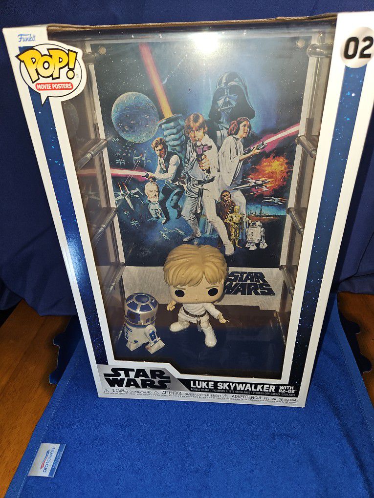 Funko Pop! Movie Poster with Case: Star Wars - Luke Skywalker With R2-D2 #02
