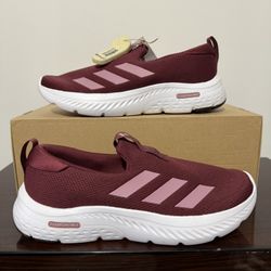 Adidas Cloudfoam Move Burgundy Wine Slip-on Sneakers RN Nurse Shoe Women's 9.5