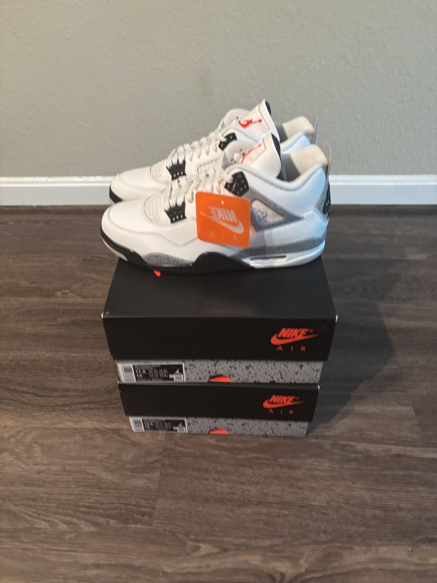 Air Jordan 4 Retro ‘White Cement’ Sizes 10.5, 11.5 & 12.5
