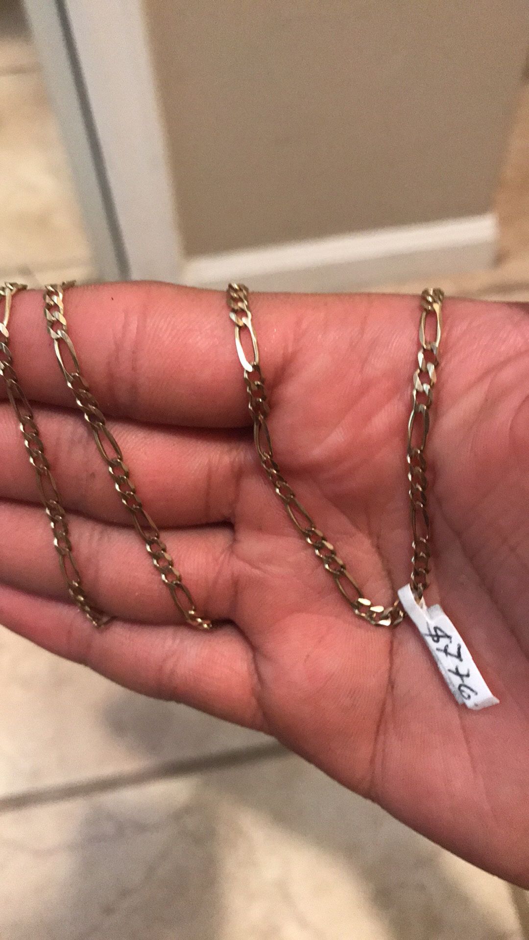 14k solid gold fígaro chain
