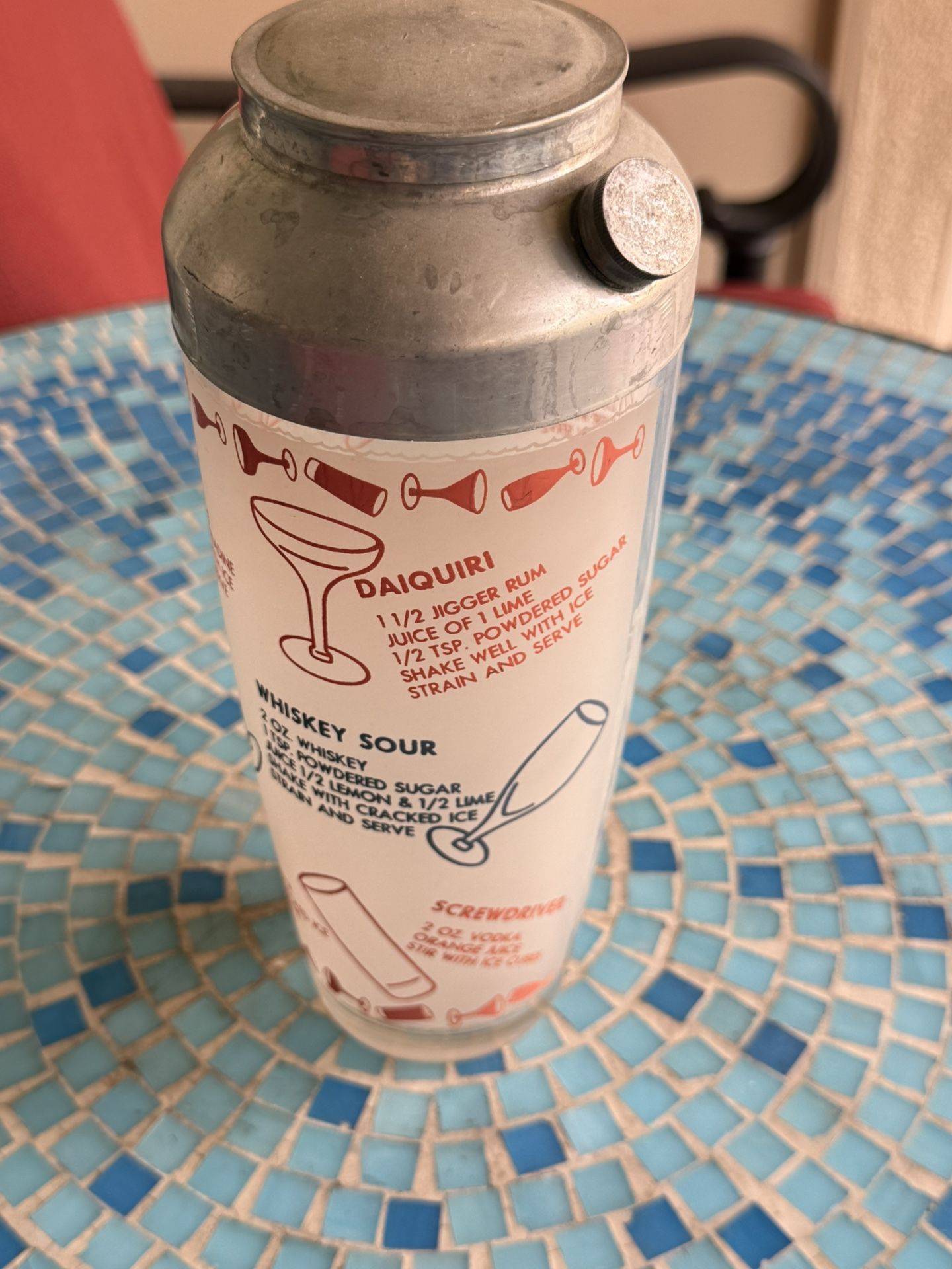 Vintage Martini Shaker Complete With Recipes