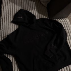 Black Essentials Hoodie Medium 