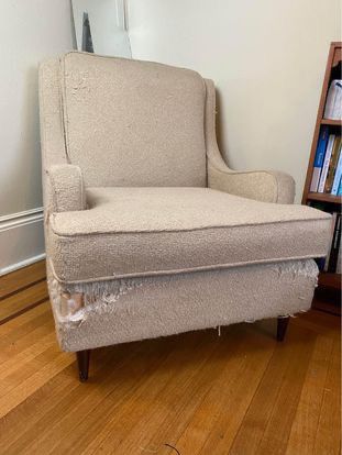 Royal Upholstery Vintage Tweed Arm Chair