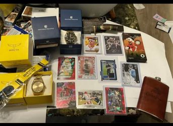 Agoro Silver Coin, Invicta and Montres Prestige Watches, high value Sports Cards, and Collection Lot