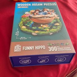 Funny Hippo Wood Puzzle