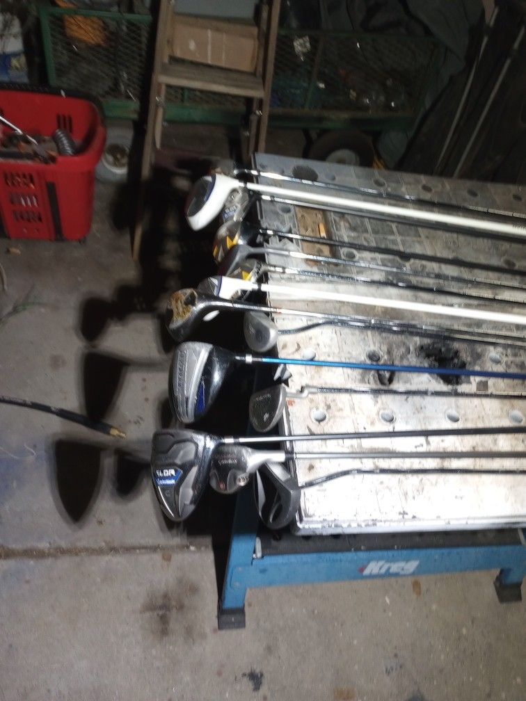 Golf Clubs Driver's, Putters And Irons