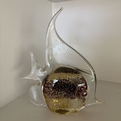 Hand-blown Art Glass Fish Home Decor  Similar to Murano