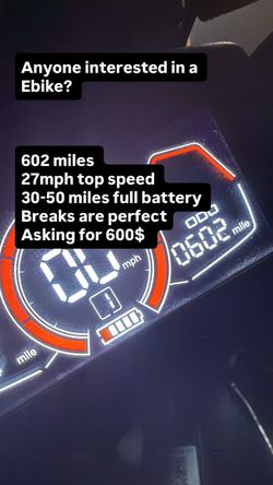 Ebike 27MPH top speed