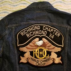 Levi Denim Jacket Richmond Harley HOG Patch