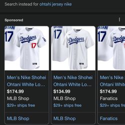 Large Men Nike Ohtani Jersey