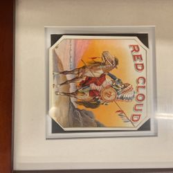 Framed Antique Cigar Box Label