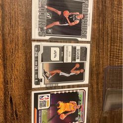 3 Victor Wembanyama Rookie Basketball Cards With Insert San Antonio Spurs Rookie Of The Year Wemby 